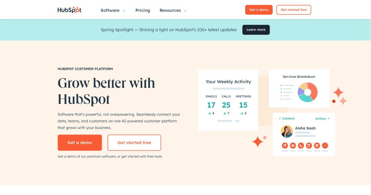 screenshot of HubSpot CRM
