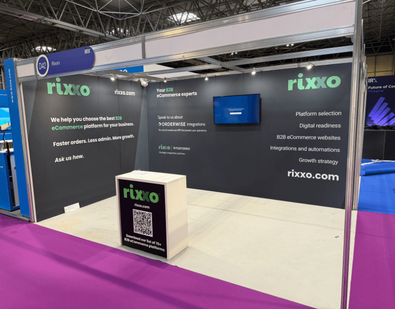 The Rixxo stand in the B2B eCommerce zone at IRX 2025